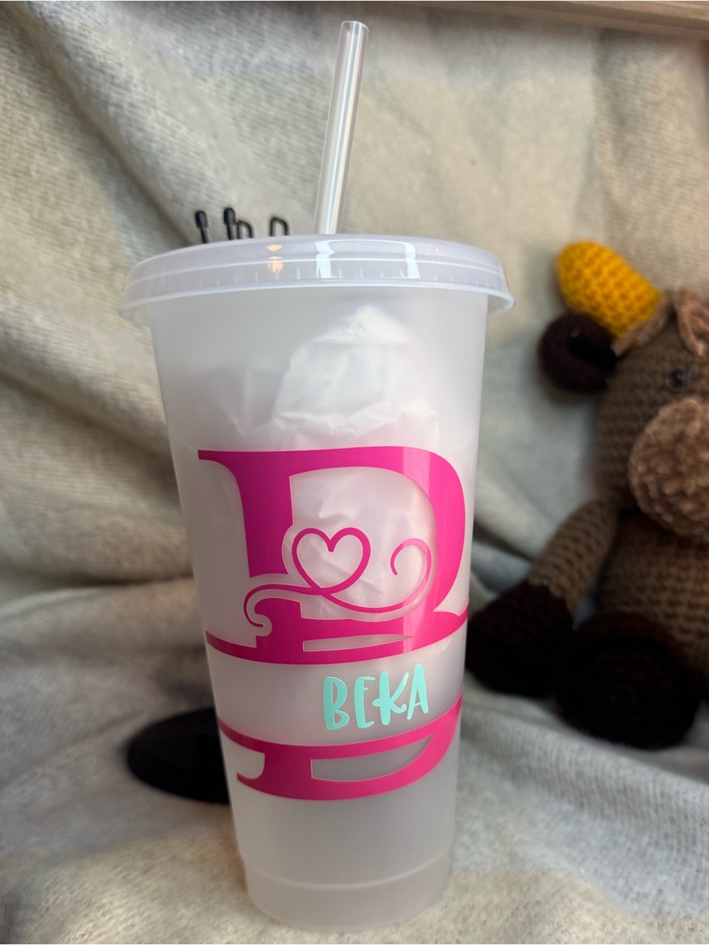 Customizable Frosted Cup, Lid /Straw - Picture 3 of 14